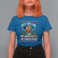 Funny Chillin Guy Just Chilling On Christmas Viral Meme T Shirt For Women - Wonder Print Shop