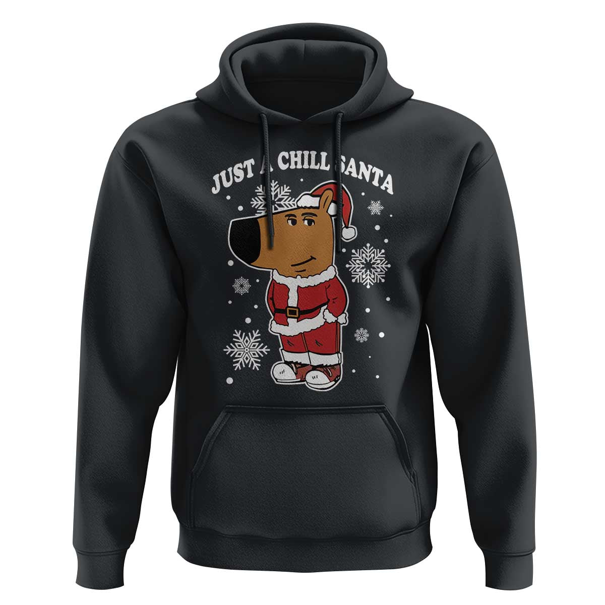 Funny Xmas Meme Just A Chill Santa Hoodie