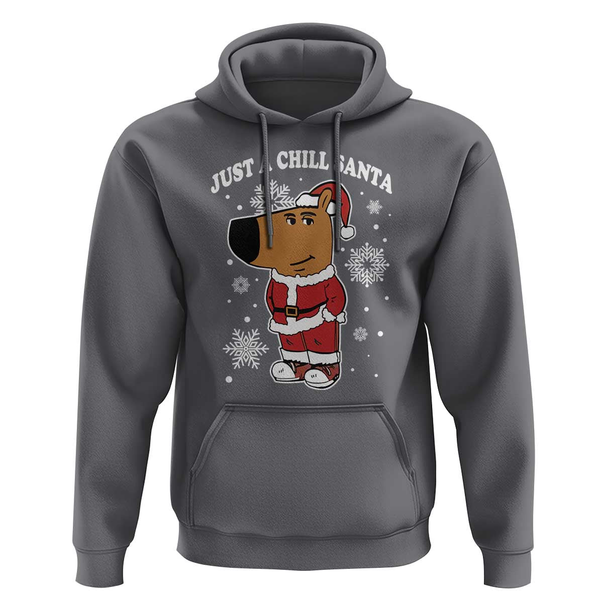 Funny Xmas Meme Just A Chill Santa Hoodie