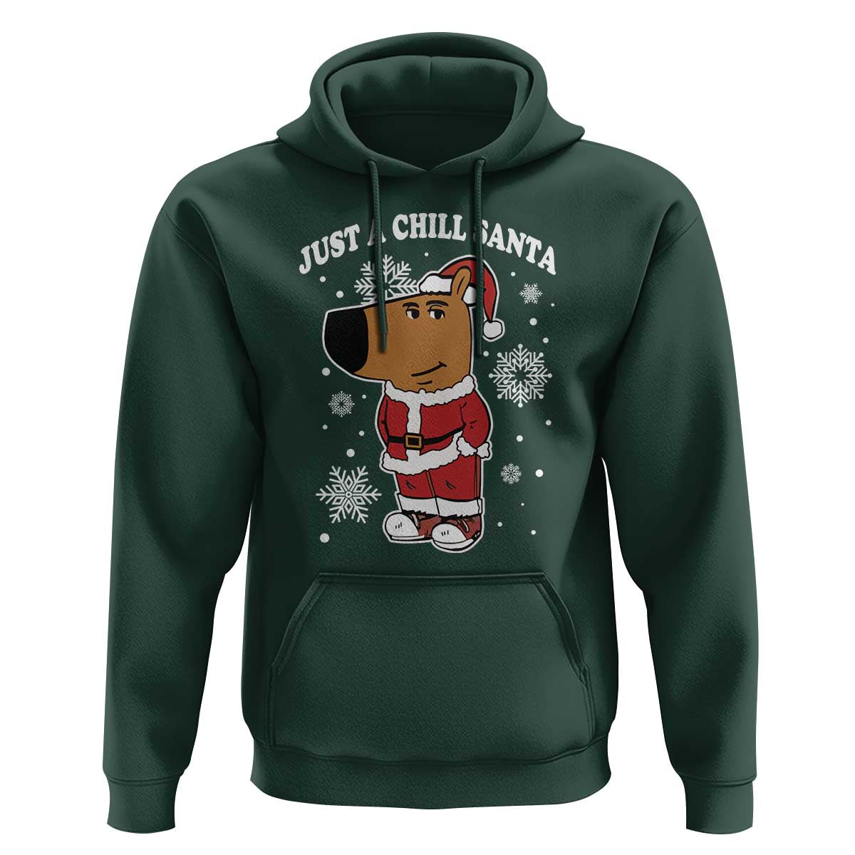 Funny Xmas Meme Just A Chill Santa Hoodie