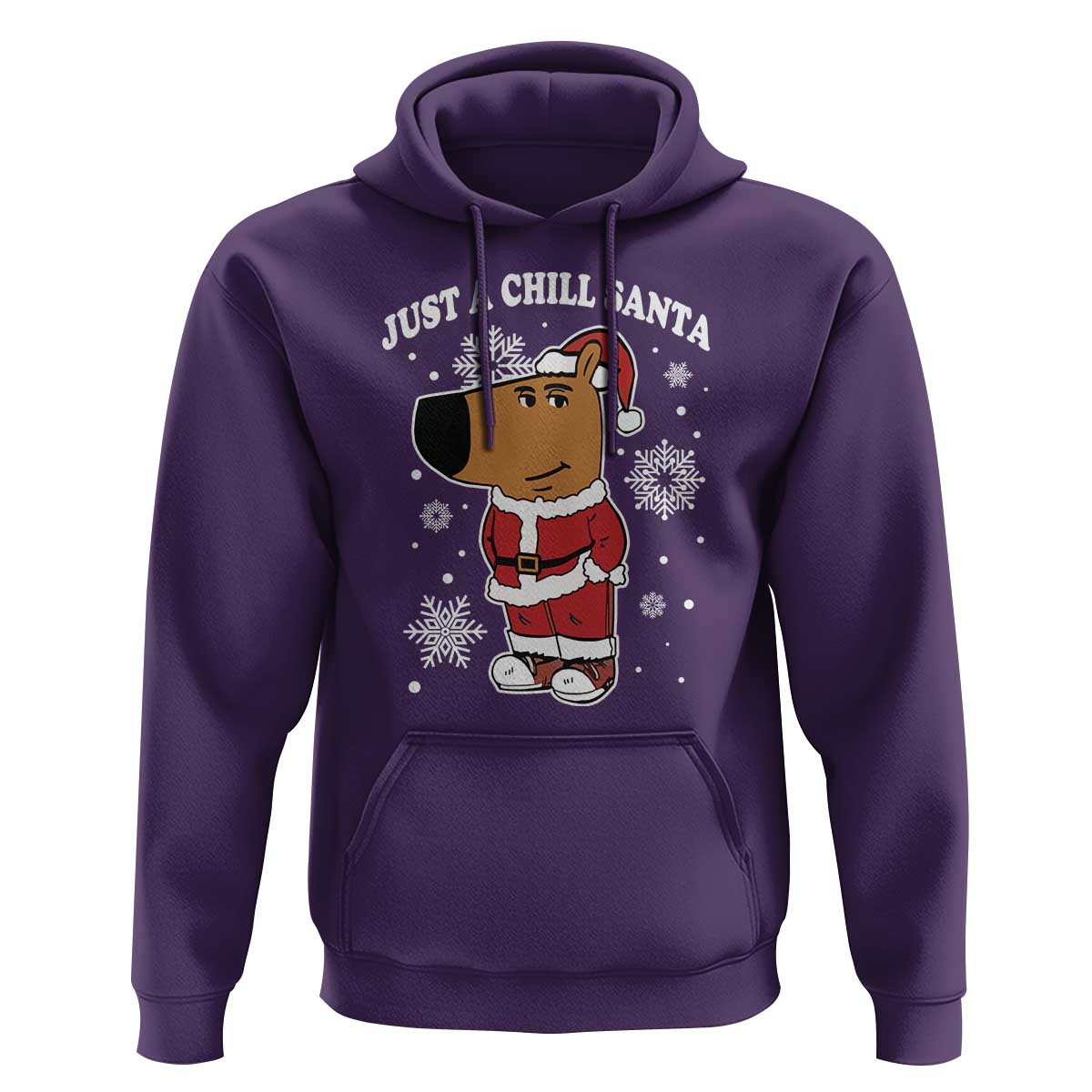 Funny Xmas Meme Just A Chill Santa Hoodie