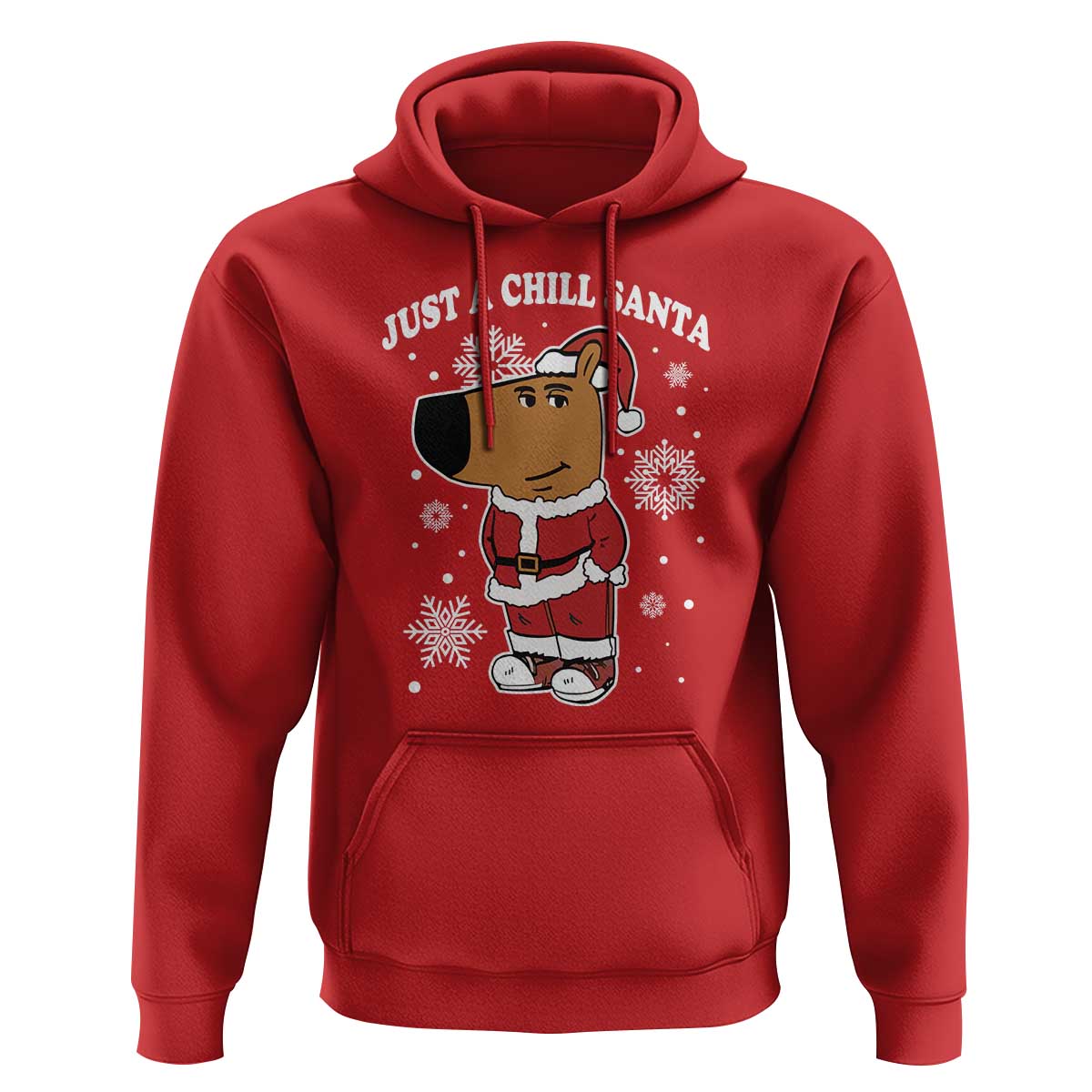 Funny Xmas Meme Just A Chill Santa Hoodie