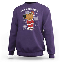 Funny Xmas Meme Just A Chill Santa Sweatshirt - Wonder Print Shop