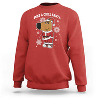 Funny Xmas Meme Just A Chill Santa Sweatshirt - Wonder Print Shop
