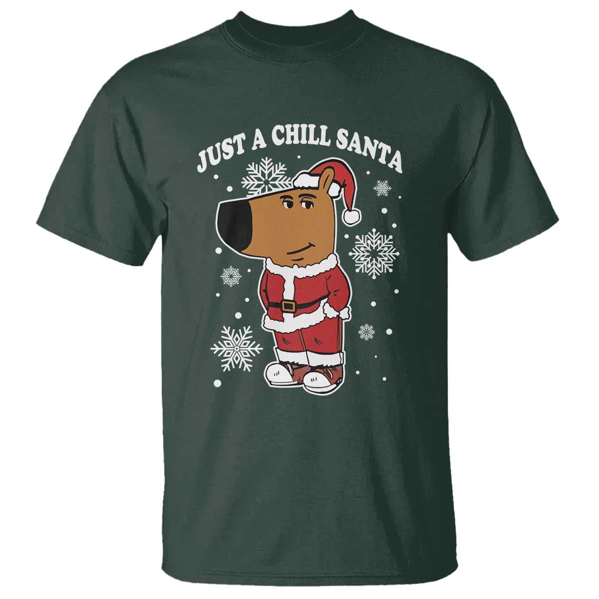 Funny Xmas Meme Just A Chill Santa T Shirt - Wonder Print Shop