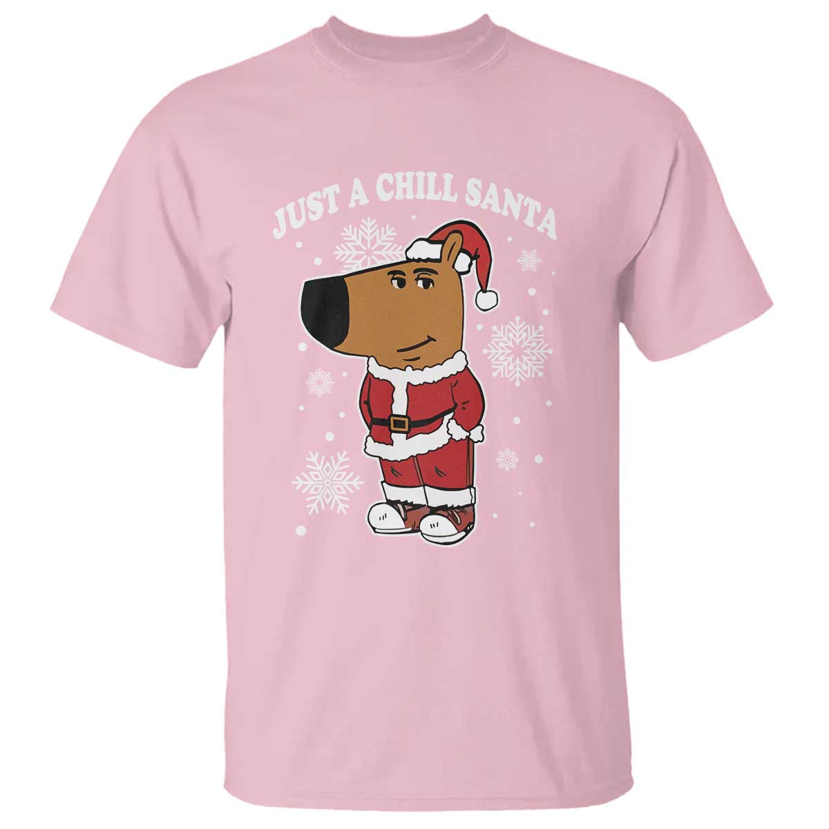 Funny Xmas Meme Just A Chill Santa T Shirt - Wonder Print Shop