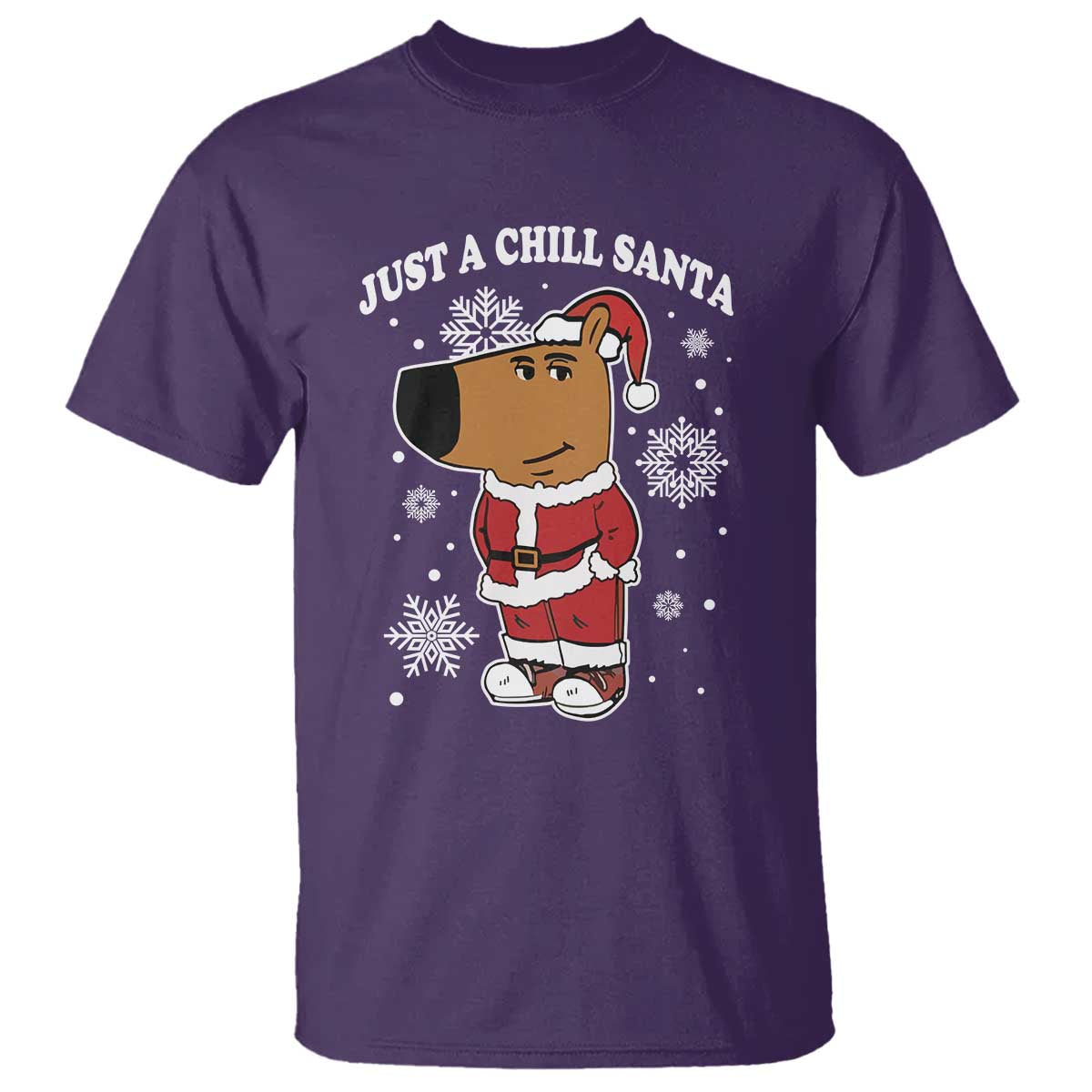 Funny Xmas Meme Just A Chill Santa T Shirt - Wonder Print Shop