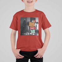 Funny Xmas Meme Chilling Guy Santa T Shirt For Kid - Wonder Print Shop