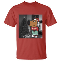 Funny Xmas Meme Chilling Guy Santa T Shirt - Wonder Print Shop