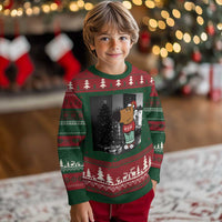 Funny Xmas Meme Chilling Guy Santa Ugly Christmas Sweater - Wonder Print Shop