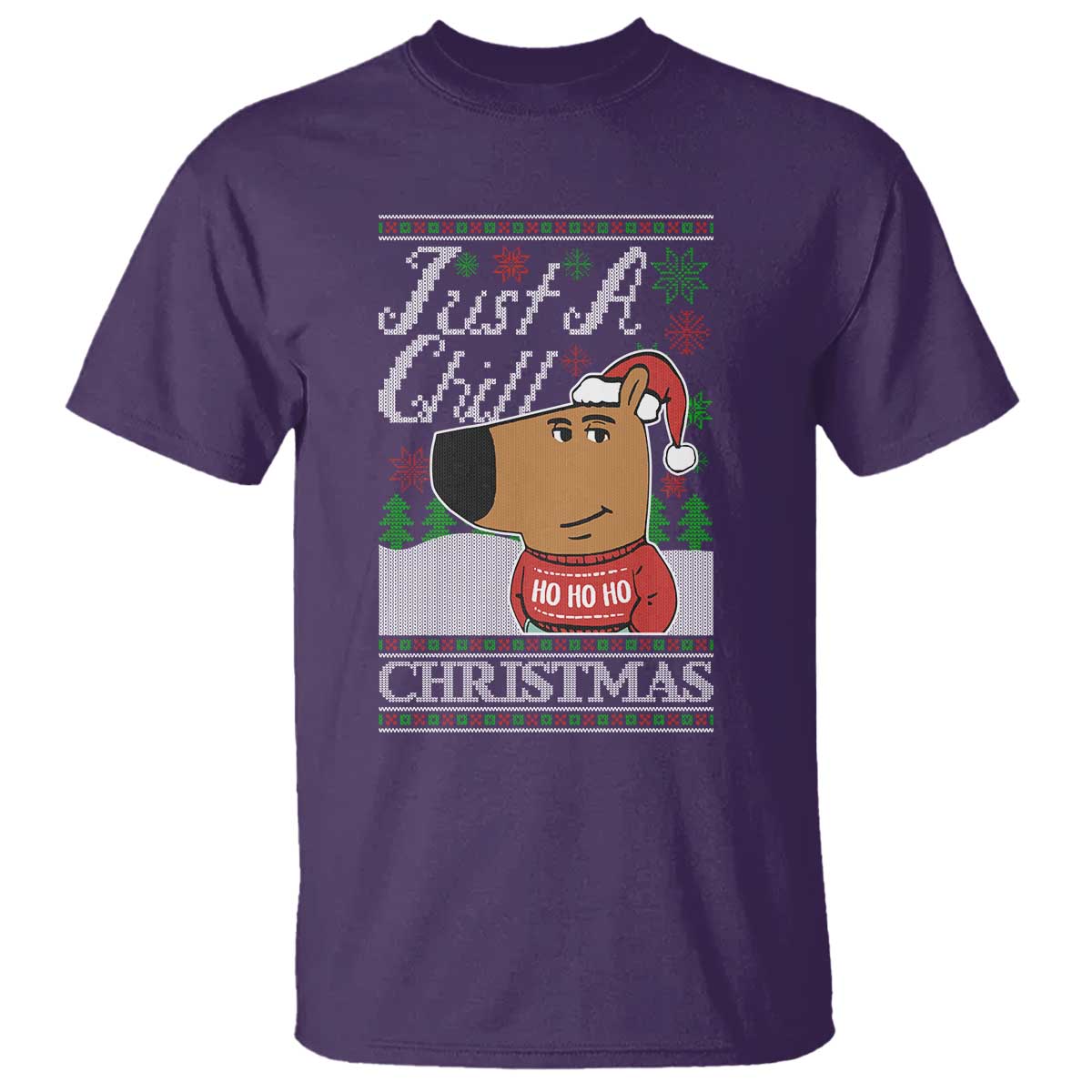 Funny Just A Chill Christmas Viral Meme T Shirt - Wonder Print Shop