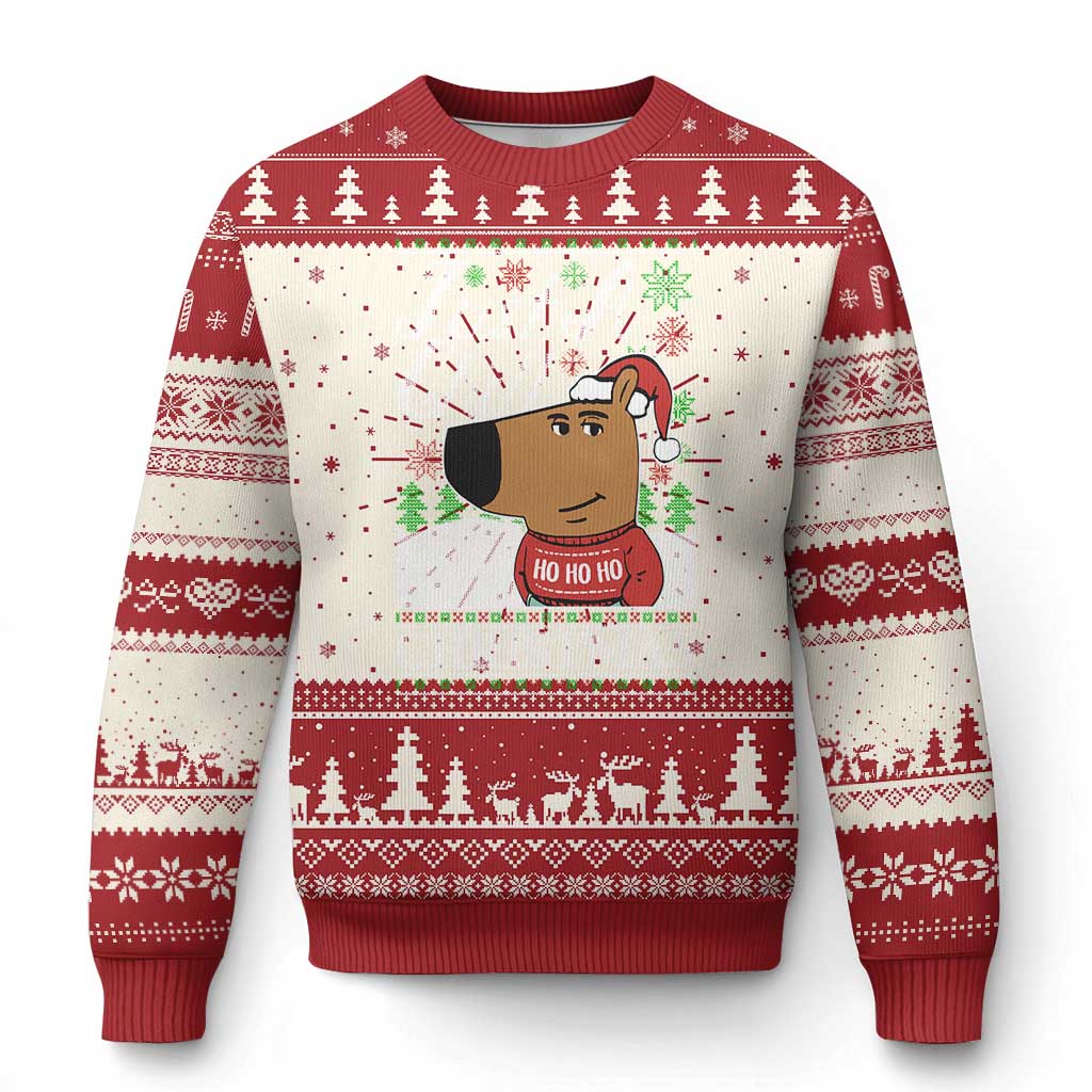 Funny Just A Chill Christmas Viral Meme Ugly Christmas Sweater - Wonder Print Shop