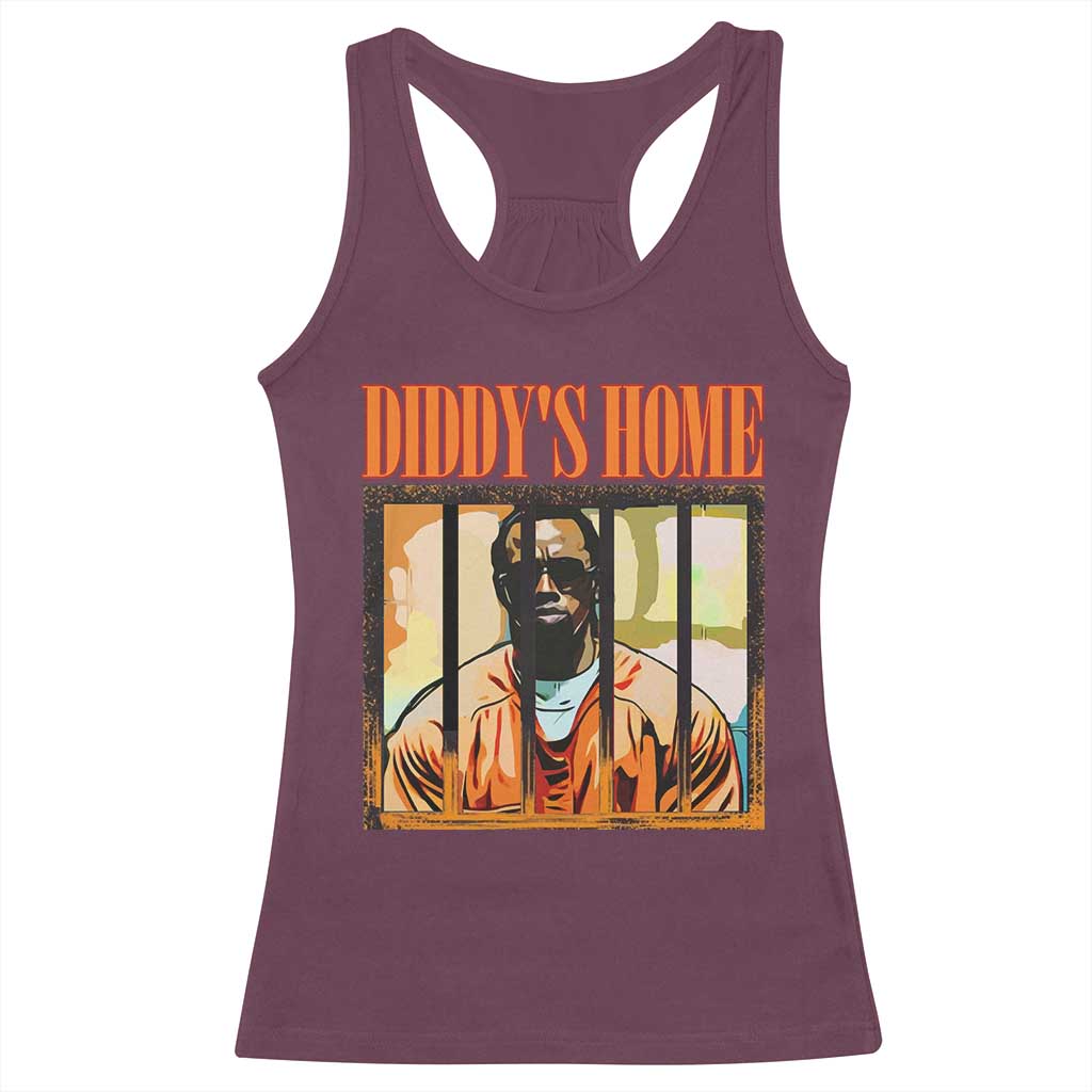 Funny Diddy's Home Diddy Party Racerback Tank Top