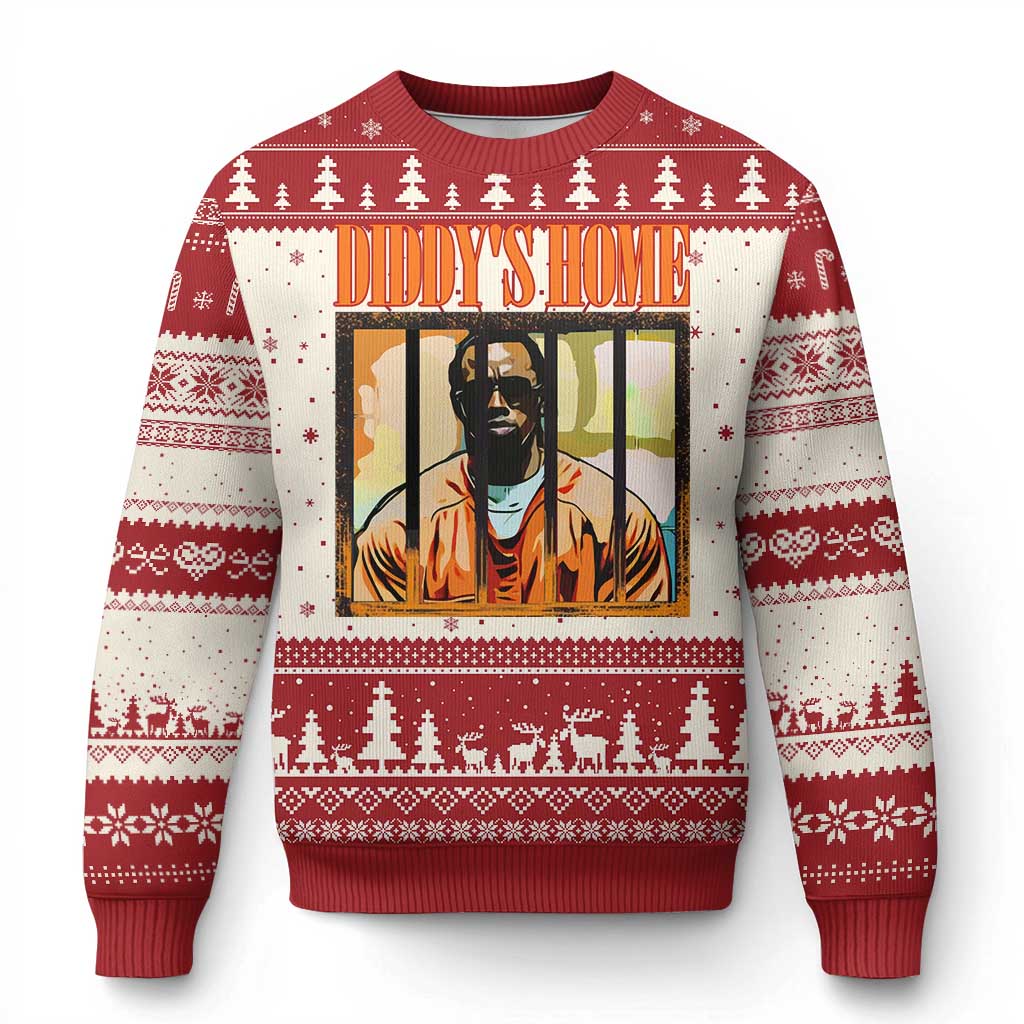 Funny Diddy's Home Diddy Party Ugly Christmas Sweater - Wonder Print Shop
