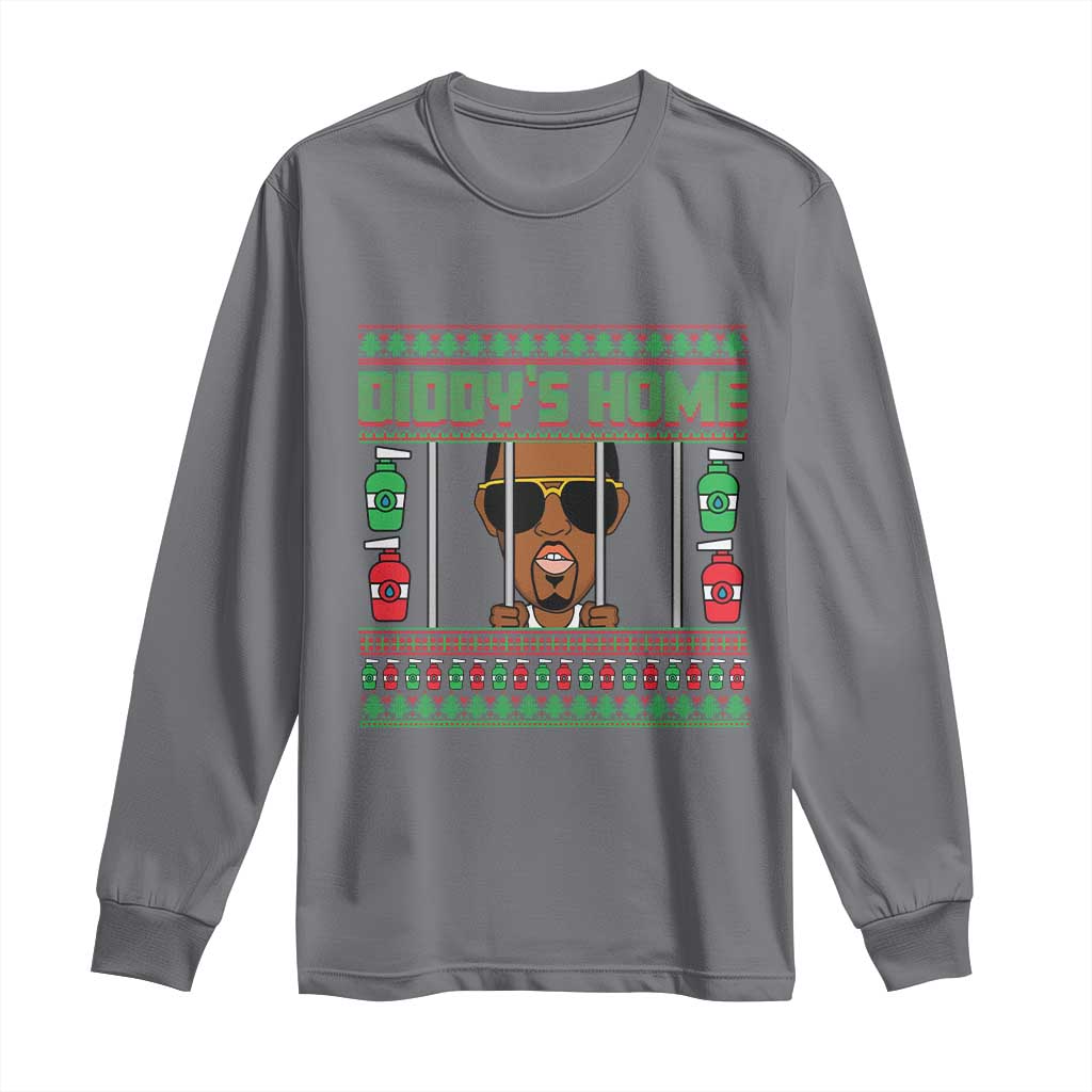 Funny Dirty Christmas Diddy's Home Diddy Party Long Sleeve Shirt