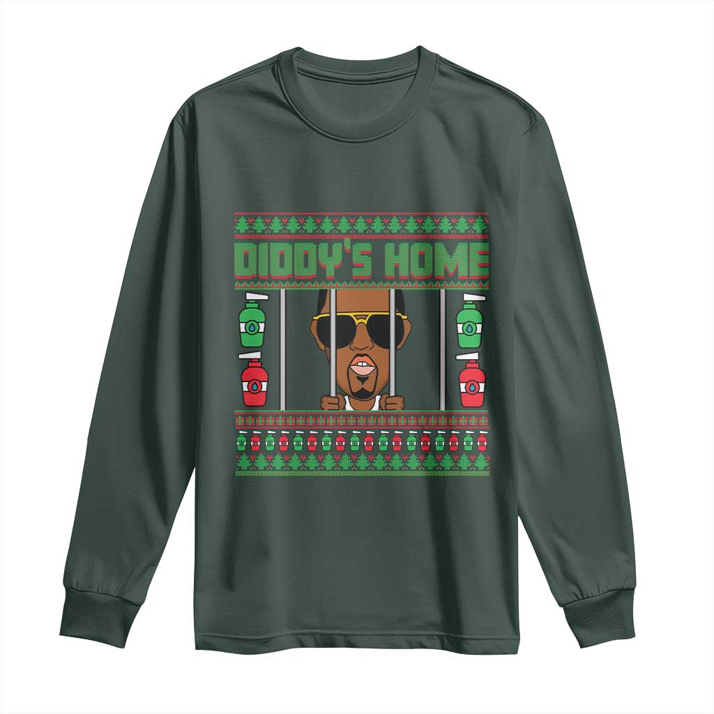 Funny Dirty Christmas Diddy's Home Diddy Party Long Sleeve Shirt