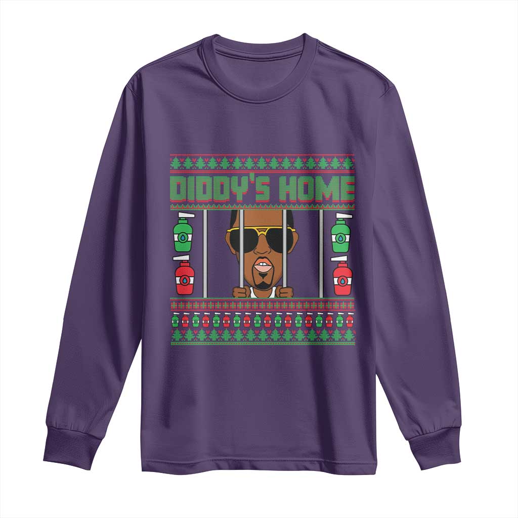 Funny Dirty Christmas Diddy's Home Diddy Party Long Sleeve Shirt