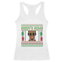 Funny Dirty Christmas Diddy's Home Diddy Party Racerback Tank Top