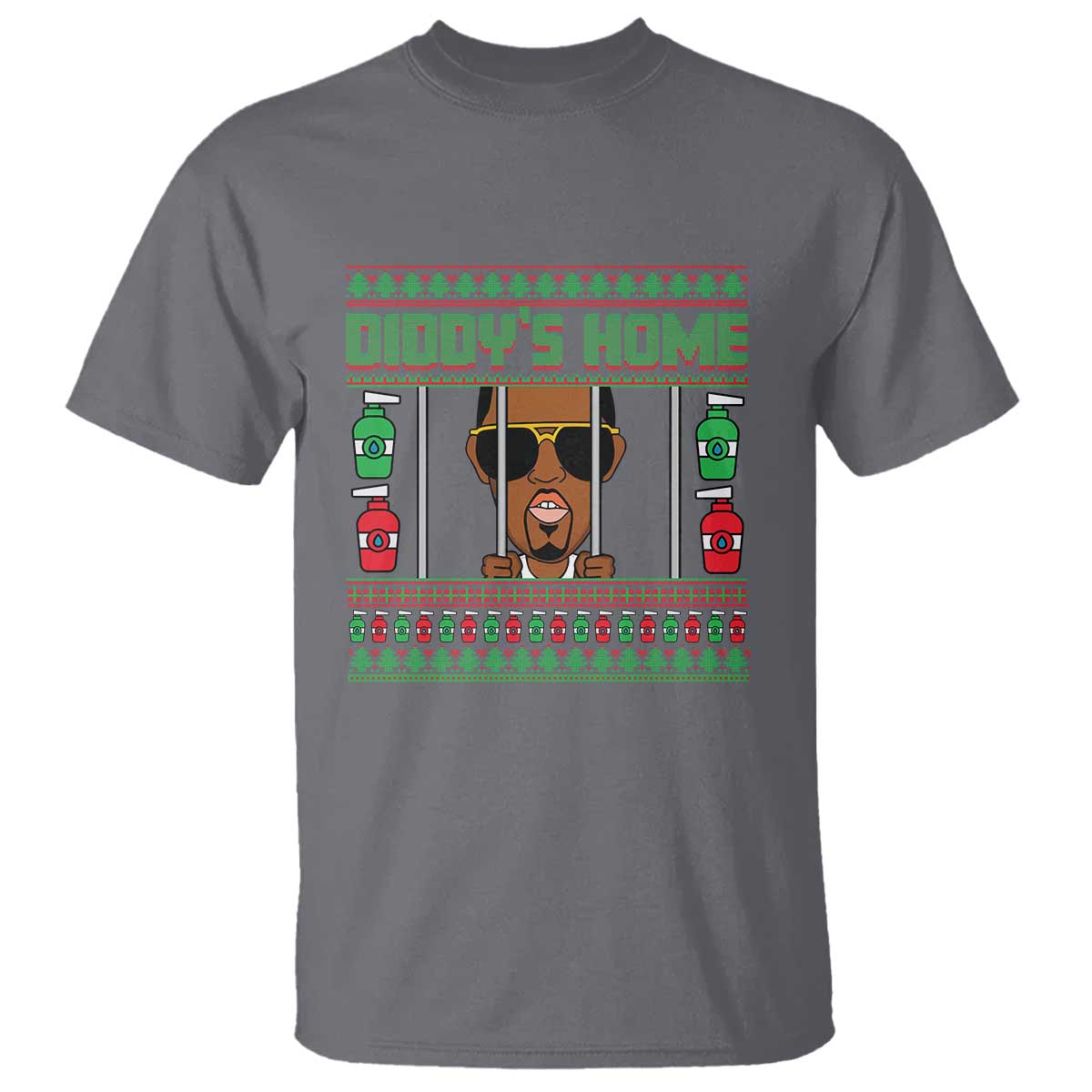 Funny Dirty Christmas Diddy's Home Diddy Party T Shirt - Wonder Print Shop
