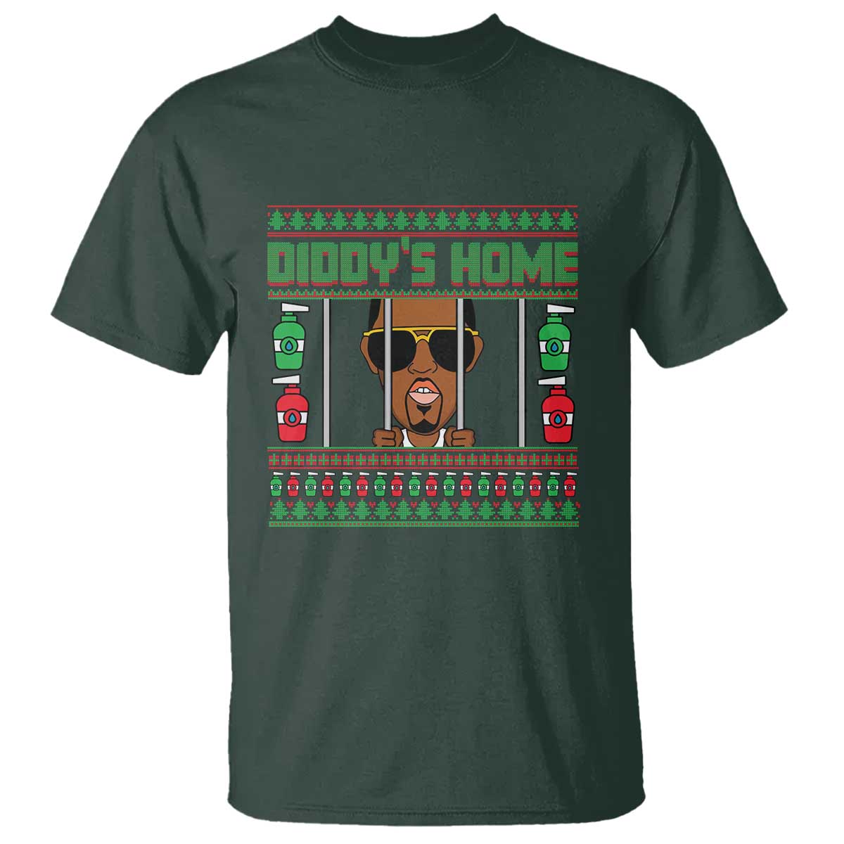Funny Dirty Christmas Diddy's Home Diddy Party T Shirt - Wonder Print Shop
