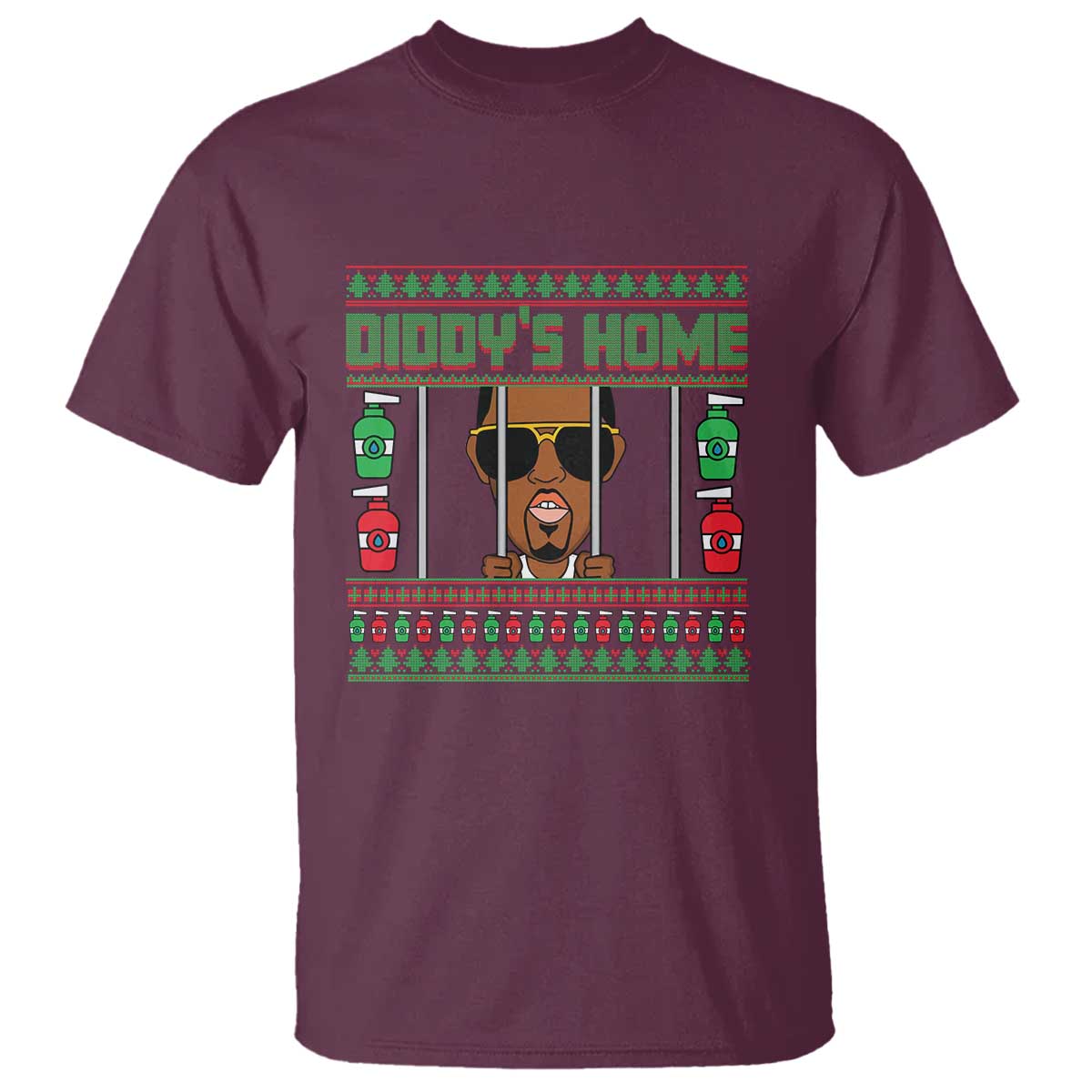 Funny Dirty Christmas Diddy's Home Diddy Party T Shirt - Wonder Print Shop