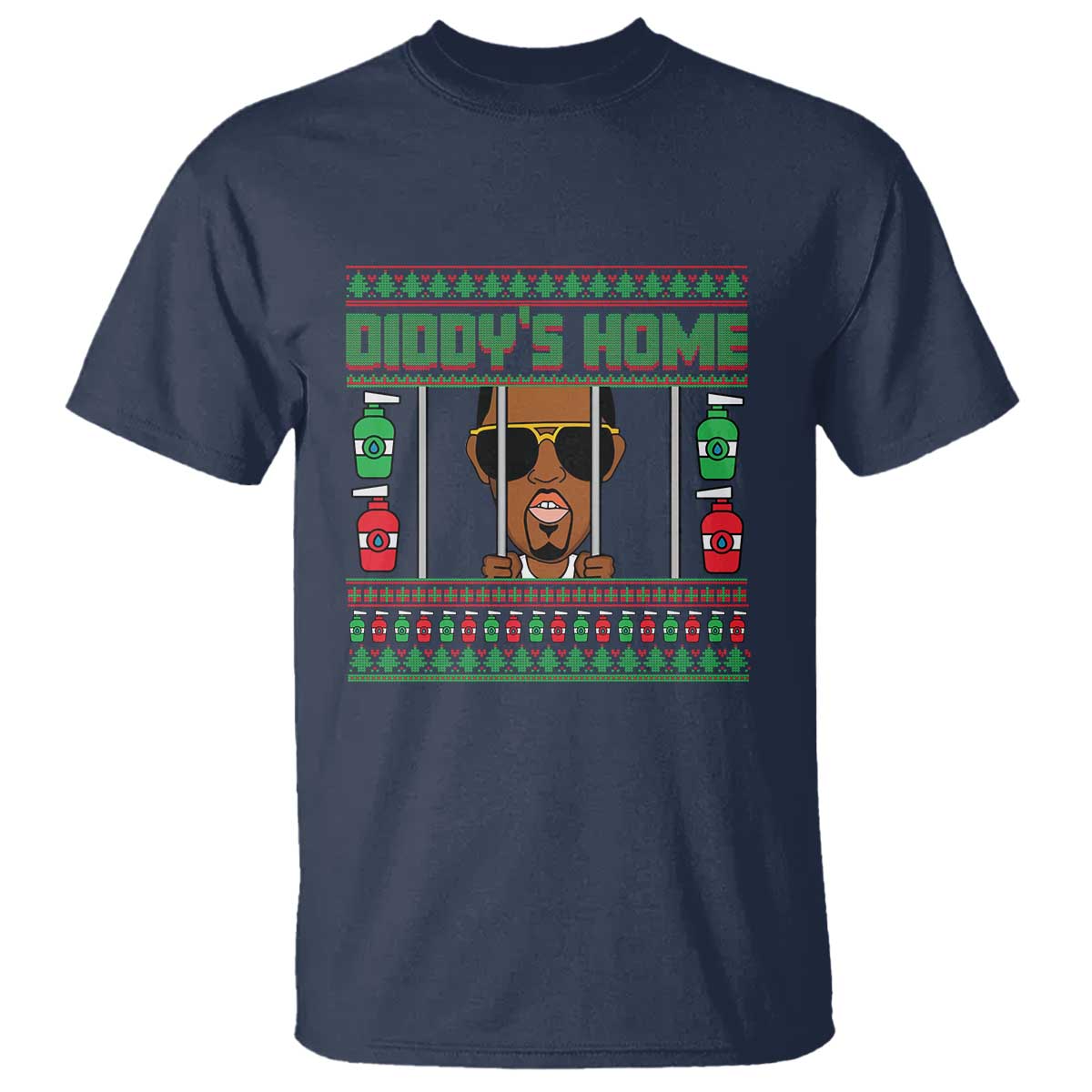 Funny Dirty Christmas Diddy's Home Diddy Party T Shirt - Wonder Print Shop