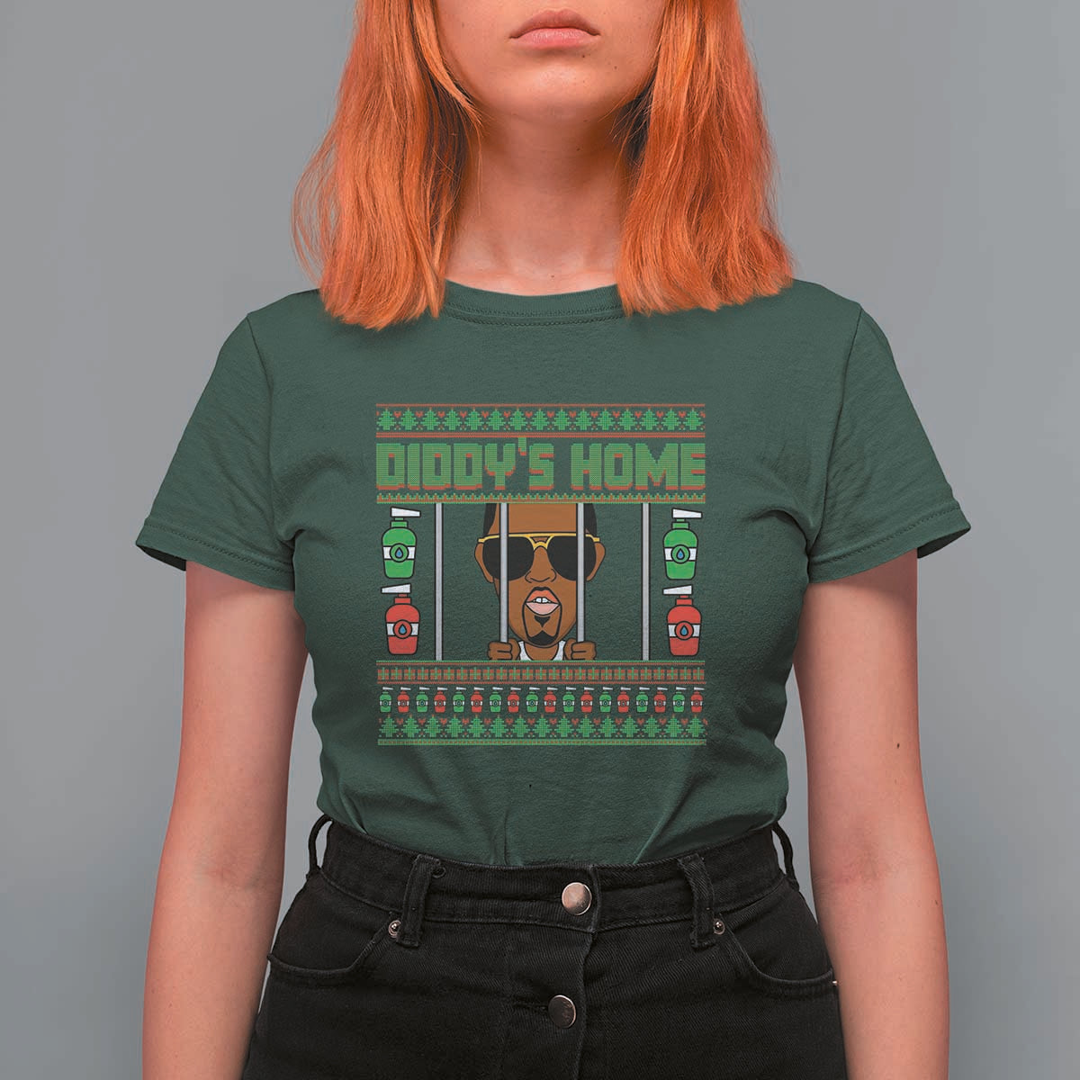 Funny Dirty Christmas Diddy's Home Diddy Party T Shirt For Women - Wonder Print Shop