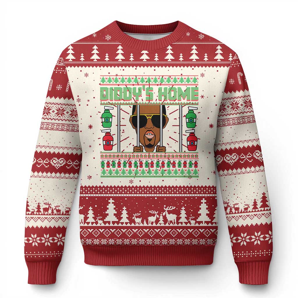 Funny Dirty Christmas Diddy's Home Diddy Party Ugly Christmas Sweater - Wonder Print Shop