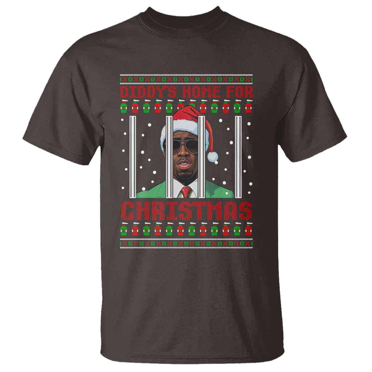 Funny Dirty Xmas T Shirt Diddy's Home For Christmas Diddy Party - Wonder Print Shop
