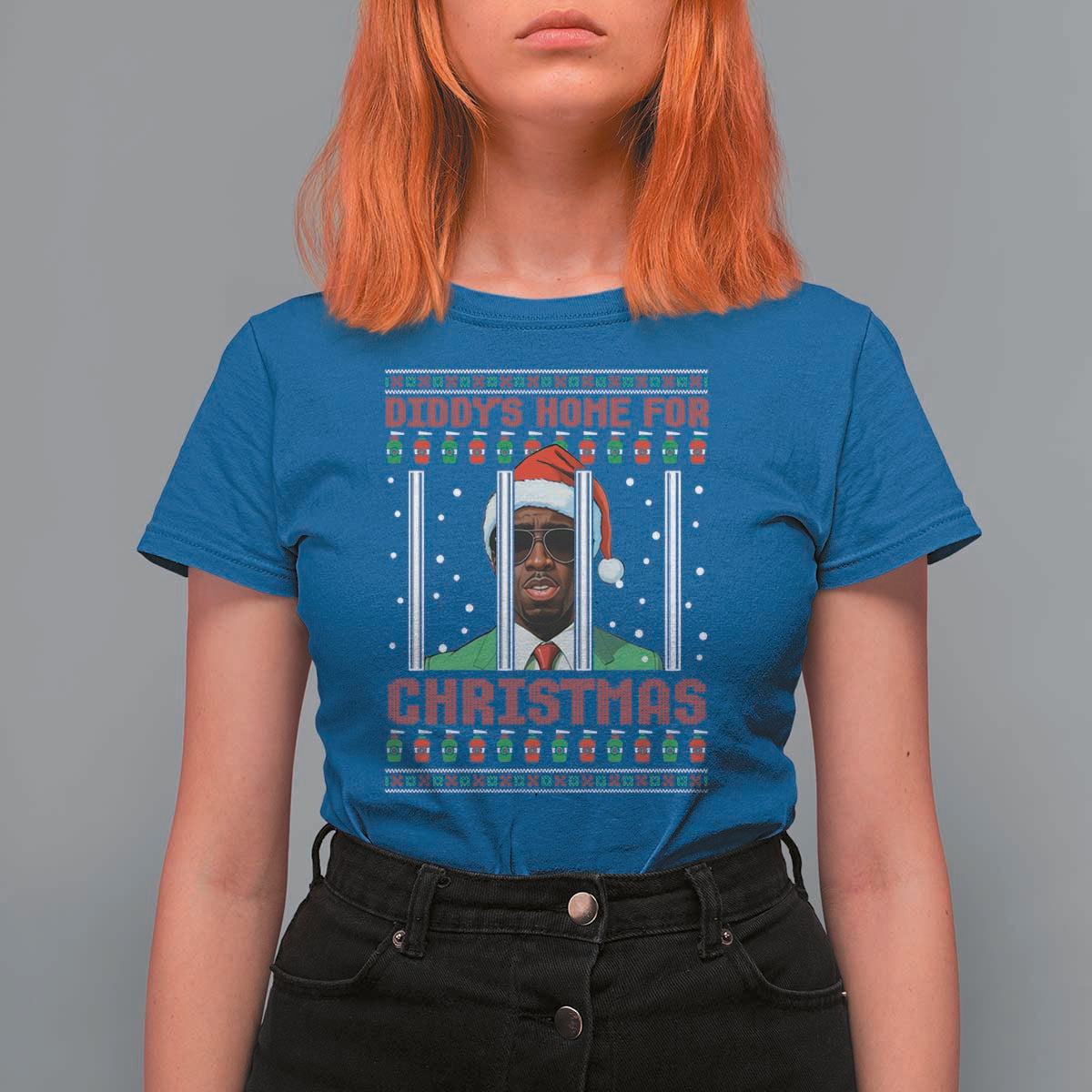 Funny Dirty Xmas T Shirt For Women Diddy's Home For Christmas Diddy Party - Wonder Print Shop