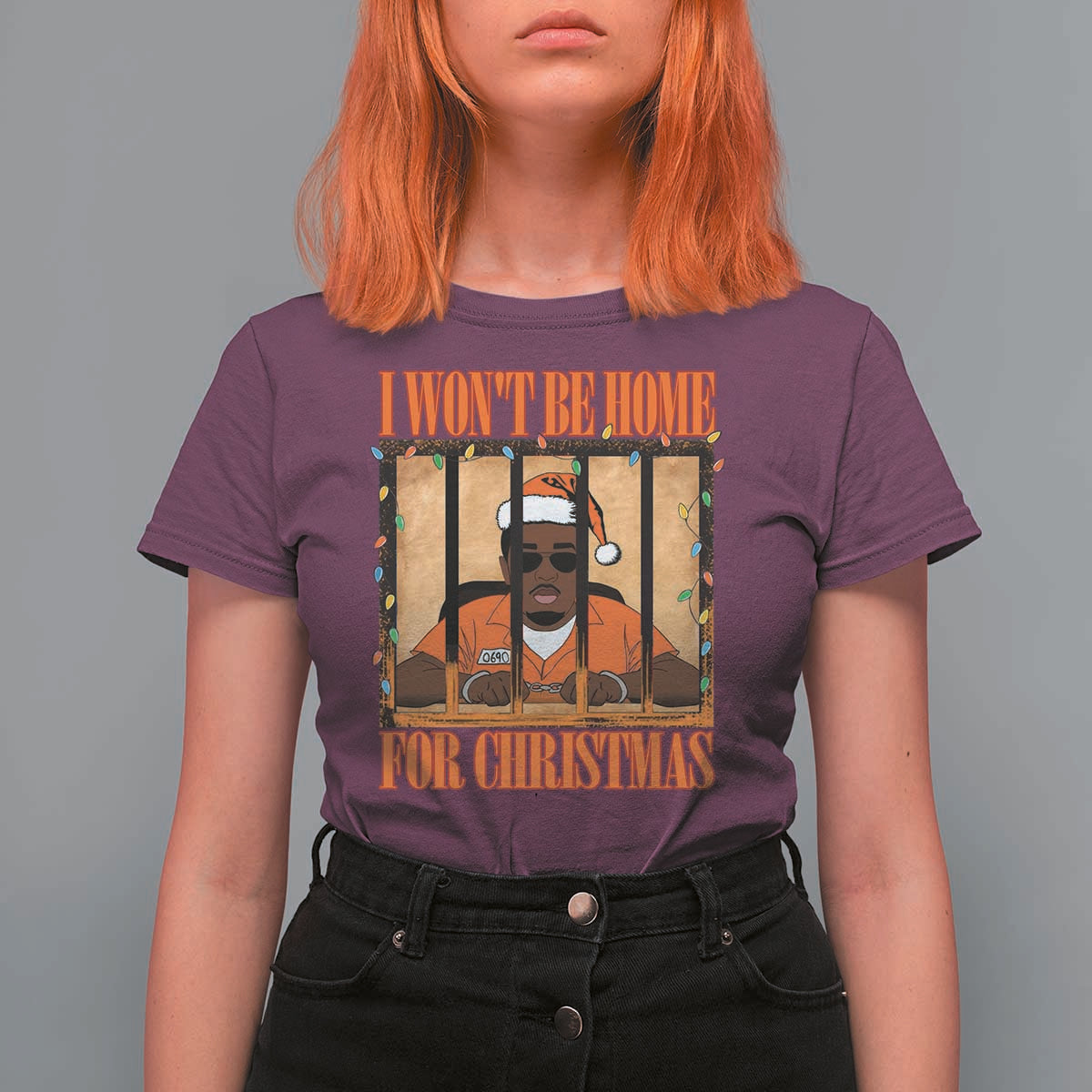 Funny Xmas Diddy Party T Shirt For Women I Won't Be Home For Christmas - Wonder Print Shop