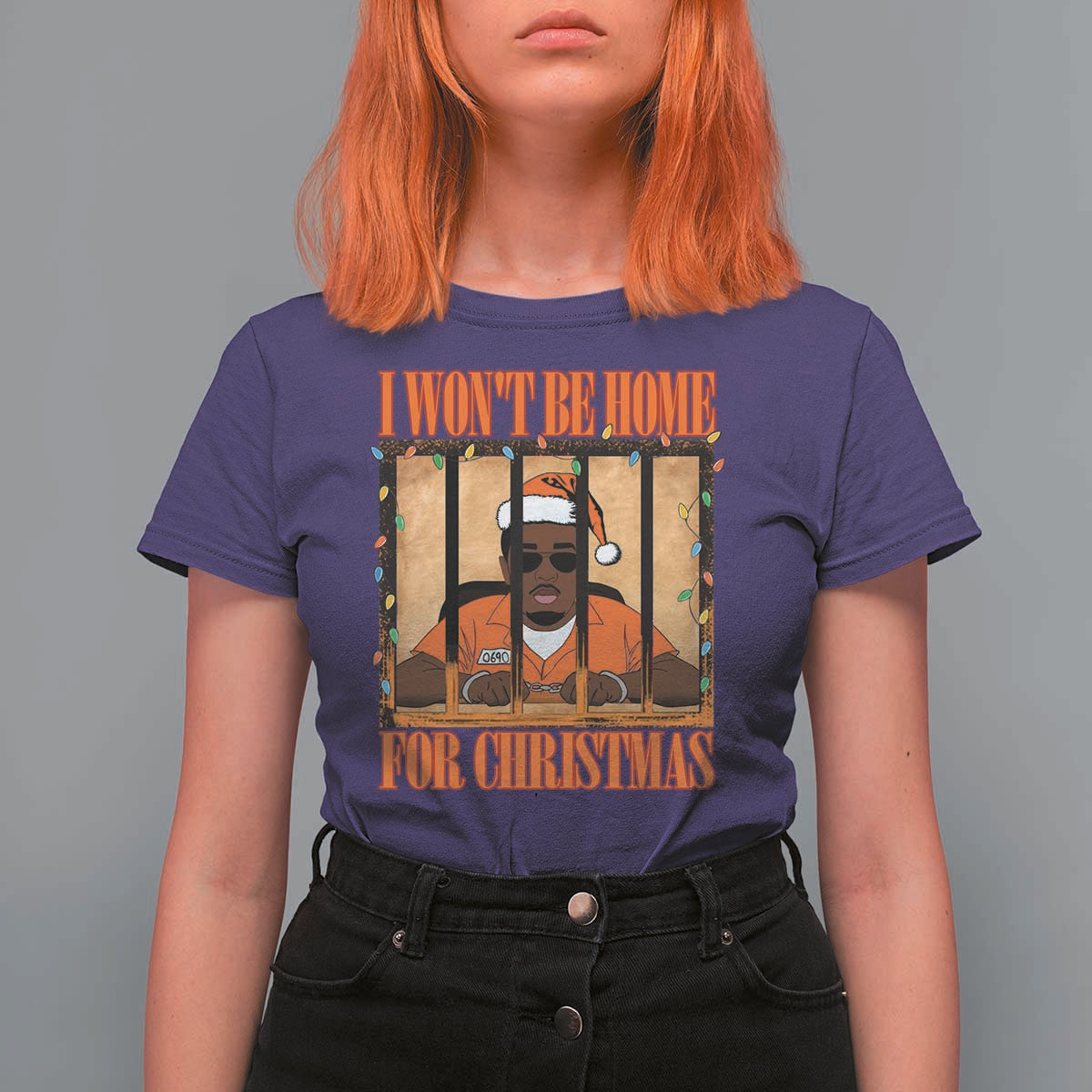 Funny Xmas Diddy Party T Shirt For Women I Won't Be Home For Christmas - Wonder Print Shop