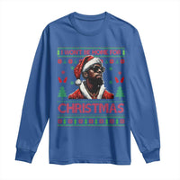 Funny Dirty Xmas Long Sleeve Shirt I Won't Be Home For Christmas Diddy Party