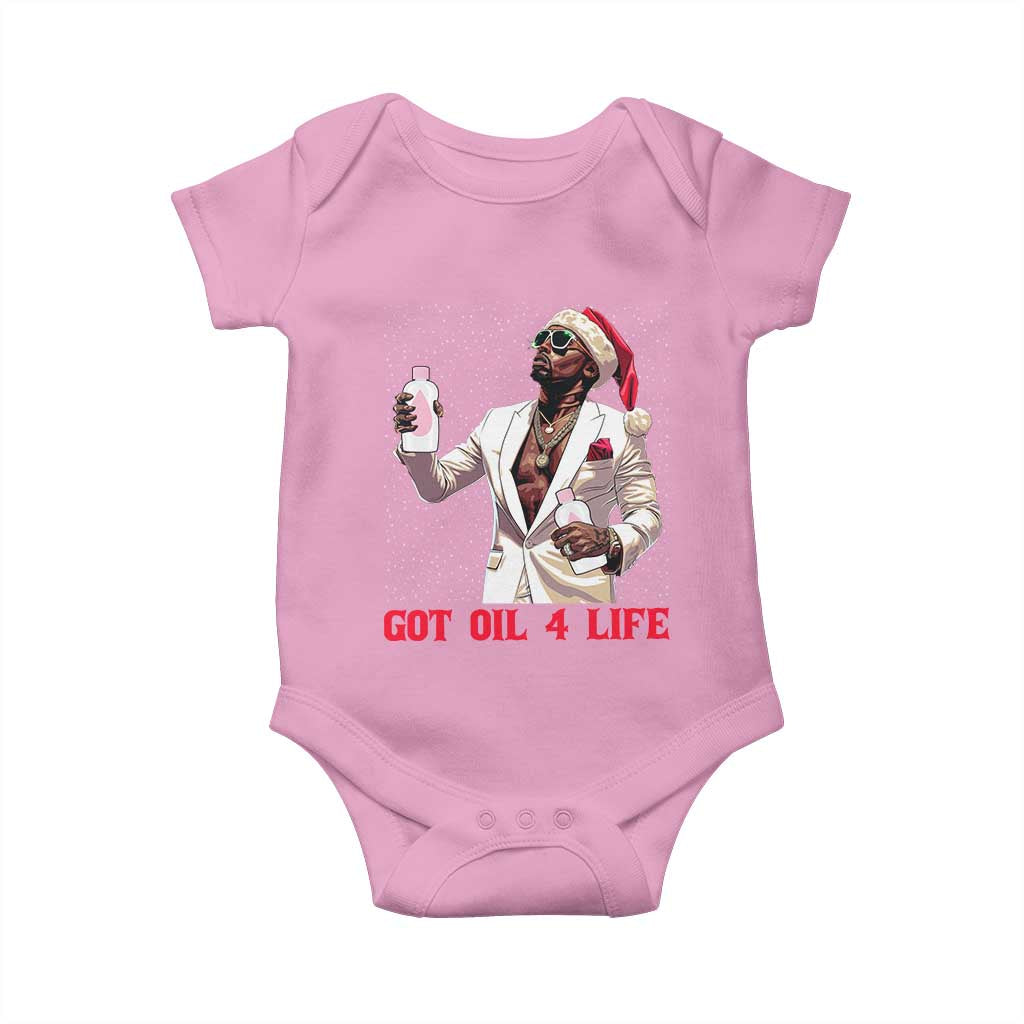 Funny Dirty Hiphop Xmas Baby Onesie Got Oil 4 Life Diddy Party