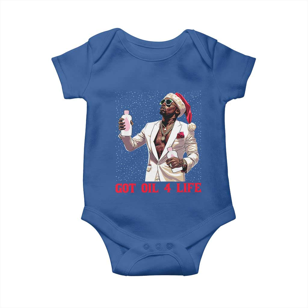 Funny Dirty Hiphop Xmas Baby Onesie Got Oil 4 Life Diddy Party