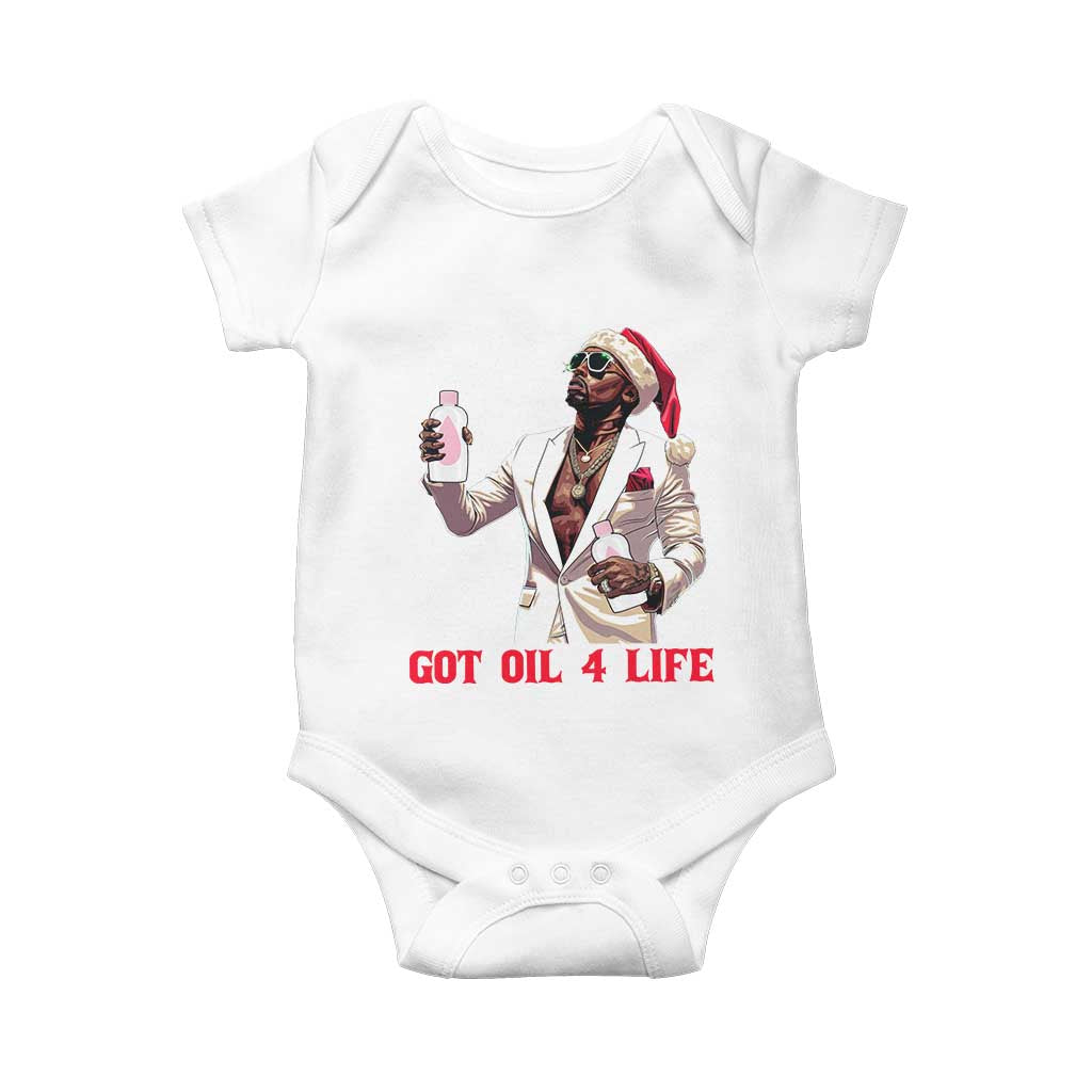 Funny Dirty Hiphop Xmas Baby Onesie Got Oil 4 Life Diddy Party