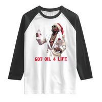 Funny Dirty Hiphop Xmas Raglan Shirt Got Oil 4 Life Diddy Party