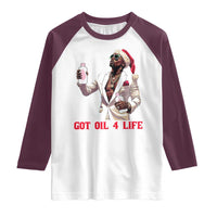 Funny Dirty Hiphop Xmas Raglan Shirt Got Oil 4 Life Diddy Party