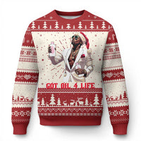Funny Dirty Hiphop Xmas Ugly Christmas Sweater Got Oil 4 Life Diddy Party - Wonder Print Shop