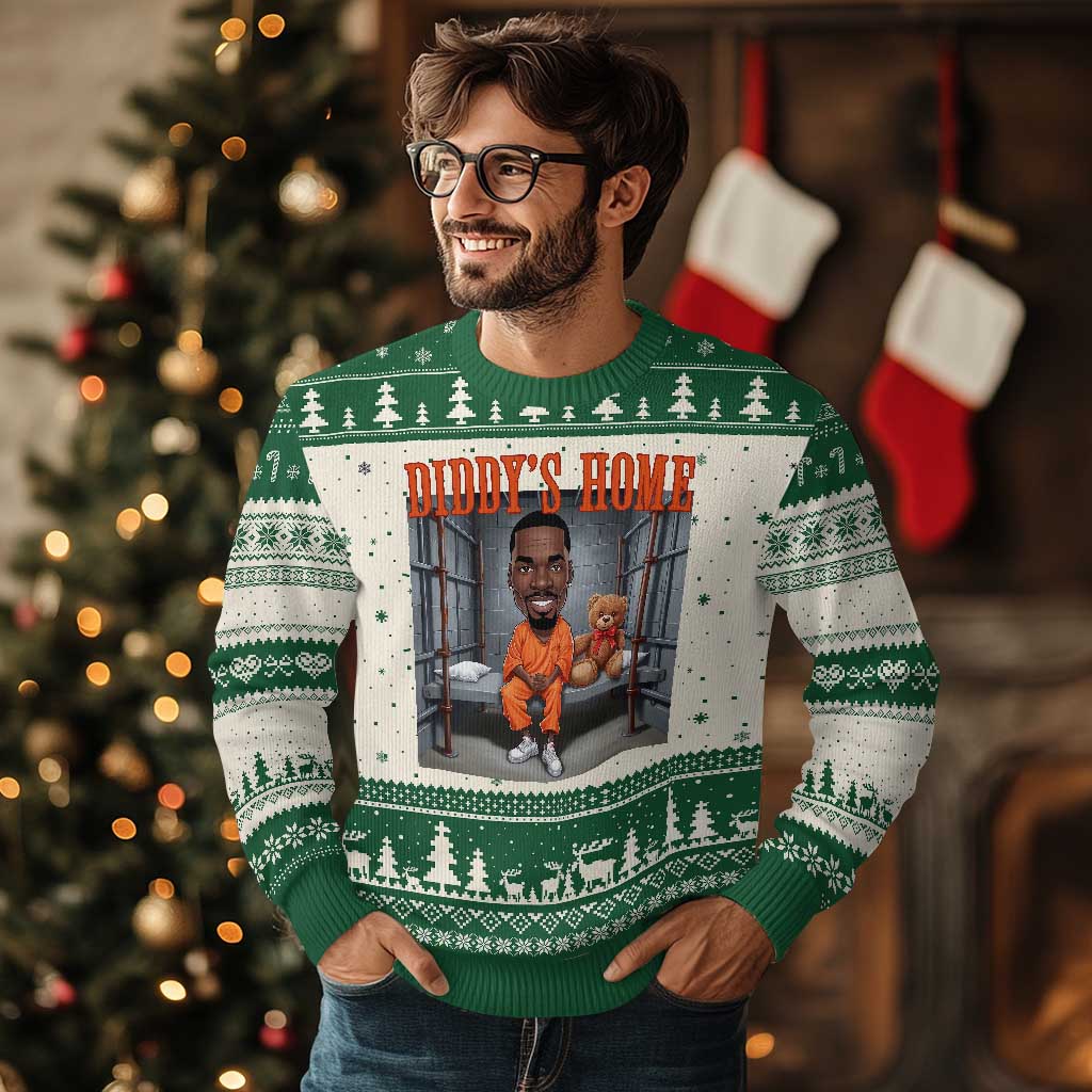Funny Xmas Diddy Party Diddy Home Ugly Christmas Sweater - Wonder Print Shop