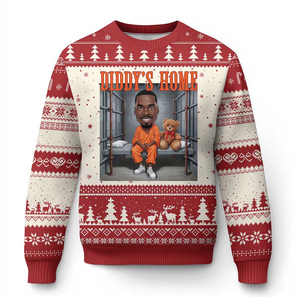 Funny Xmas Diddy Party Diddy Home Ugly Christmas Sweater - Wonder Print Shop