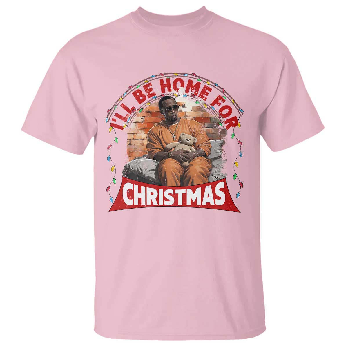 Funny Xmas Diddy Party T Shirt I'll Be Home For Christmas - Wonder Print Shop