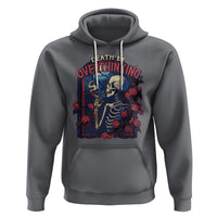 Death By Overthinking Skeleton Smoking Hoodie - Wonder Print Shop