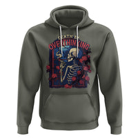 Death By Overthinking Skeleton Smoking Hoodie - Wonder Print Shop