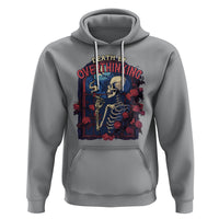 Death By Overthinking Skeleton Smoking Hoodie - Wonder Print Shop