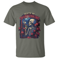 Death By Overthinking Skeleton Smoking T Shirt - Wonder Print Shop