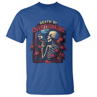 Death By Overthinking Skeleton Smoking T Shirt - Wonder Print Shop