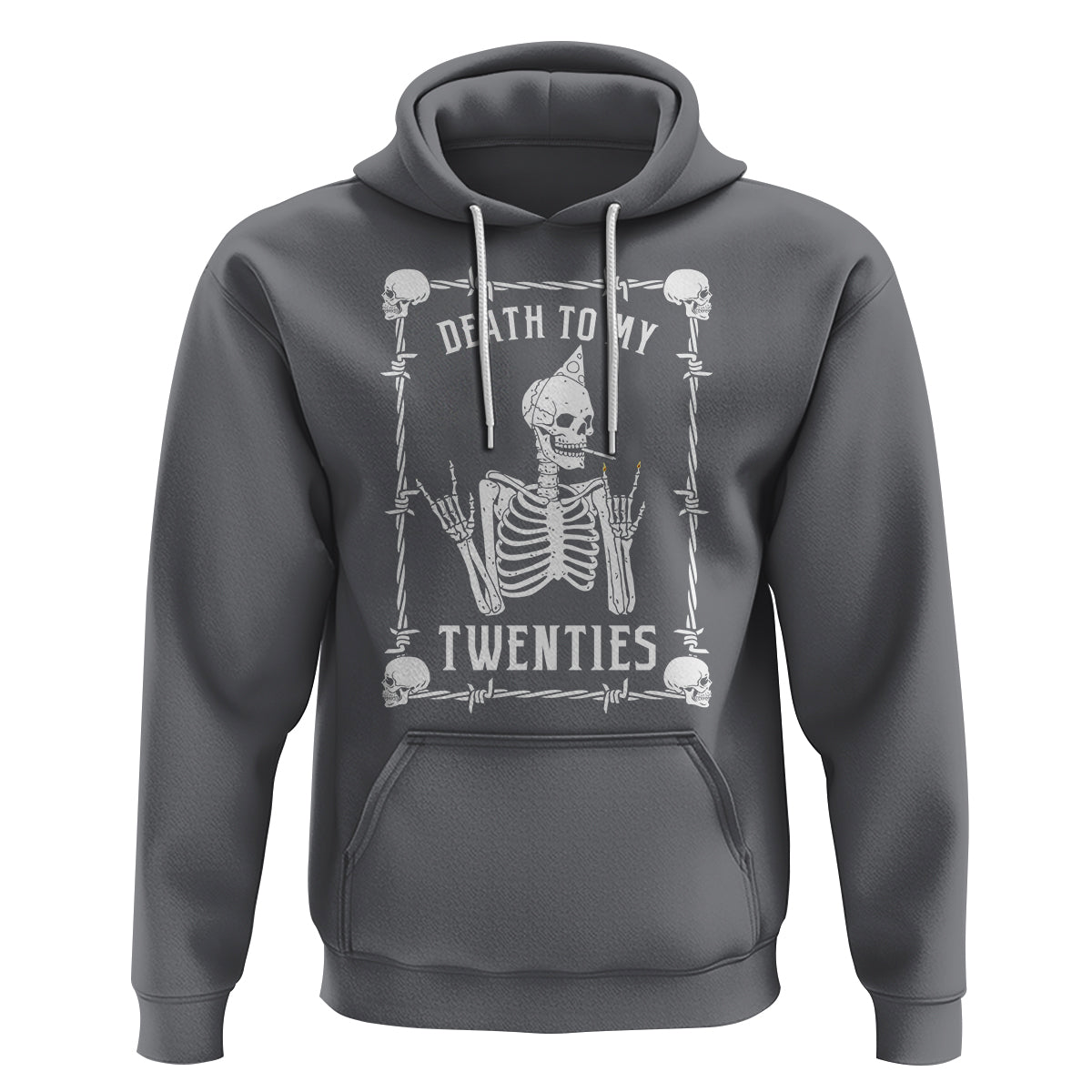 Birthday Hoodie Death To My Twenties Funny 30 Years Old Skeleton - Wonder Print Shop