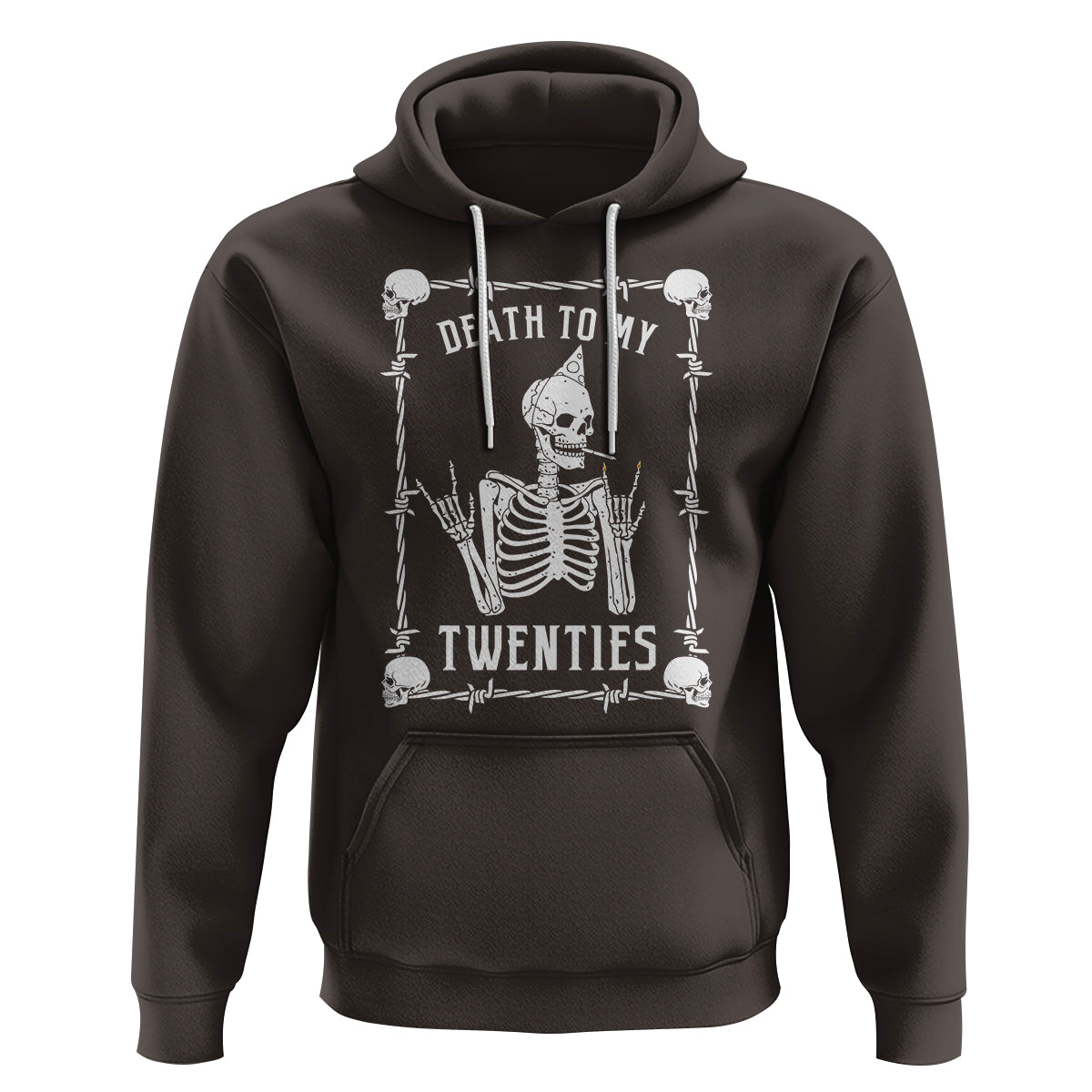 Birthday Hoodie Death To My Twenties Funny 30 Years Old Skeleton - Wonder Print Shop