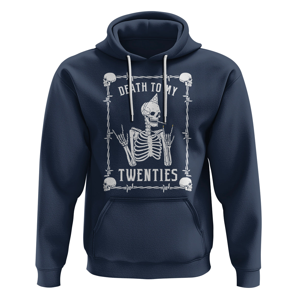 Birthday Hoodie Death To My Twenties Funny 30 Years Old Skeleton - Wonder Print Shop